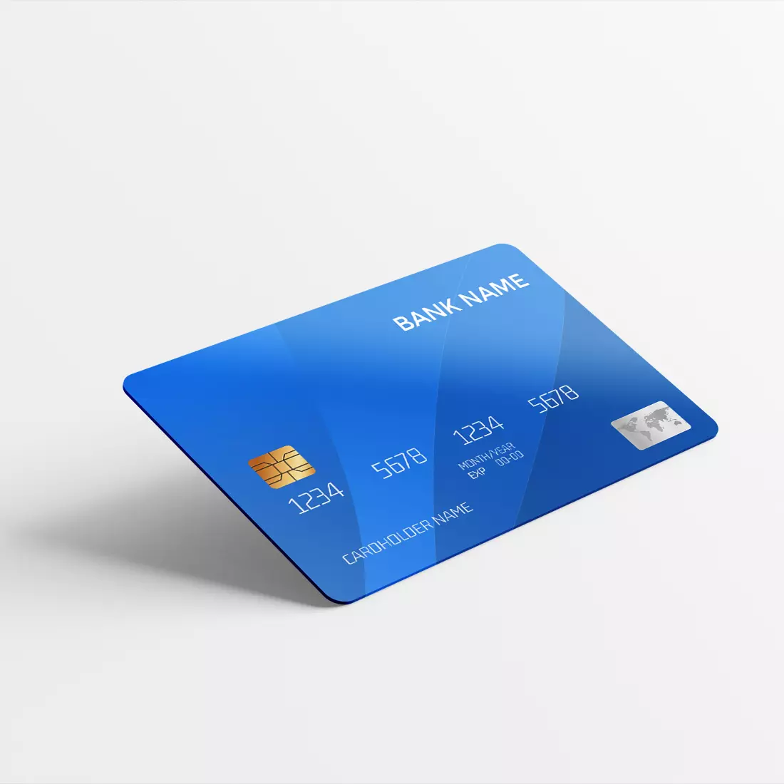 Blue banking card